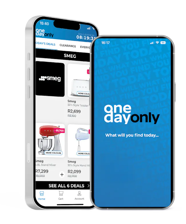The OneDayOnly app open on a phone