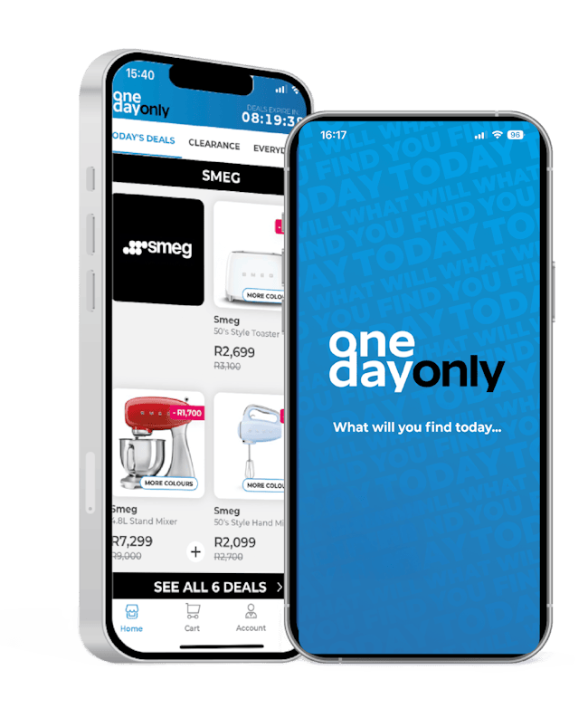 The OneDayOnly app open on a phone
