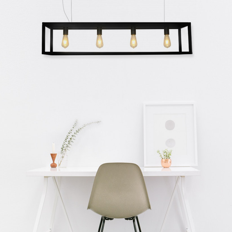 1.2m Metal Pendant Light (Copper or Black)