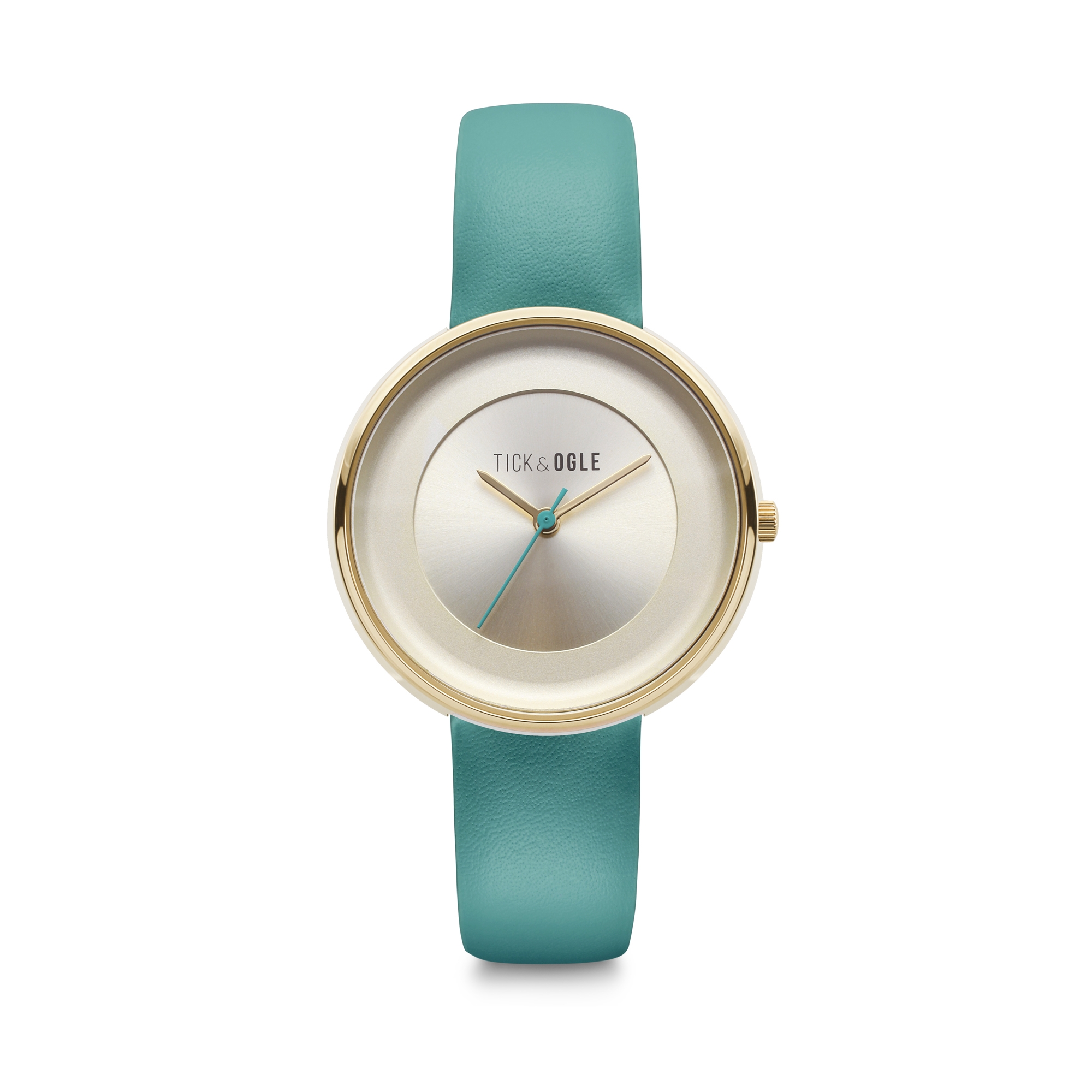 Ladies Pastel Turquoise Leather Watch