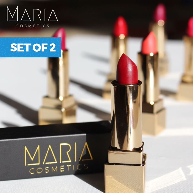 Set of 2 Long-Lasting Matte Lipsticks