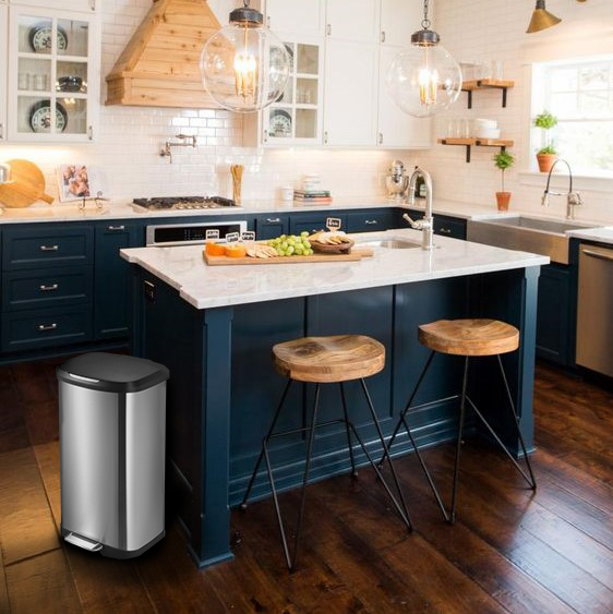Casa Stainless Steel Step Bin - 46 Litre