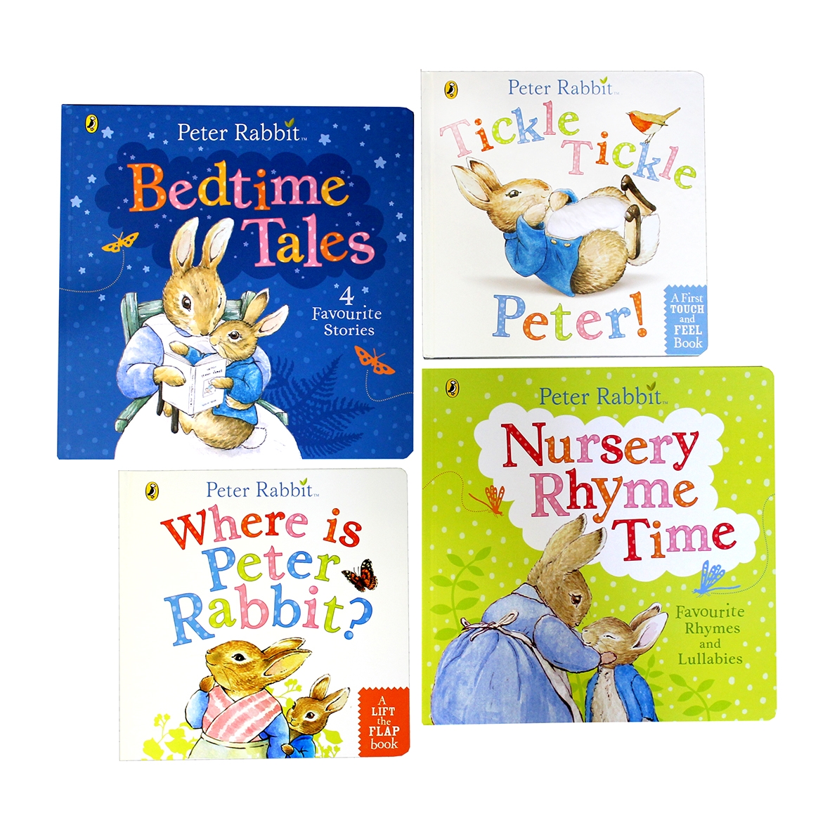 Peter Rabbit Interactive Board Book Collection (4 Books)