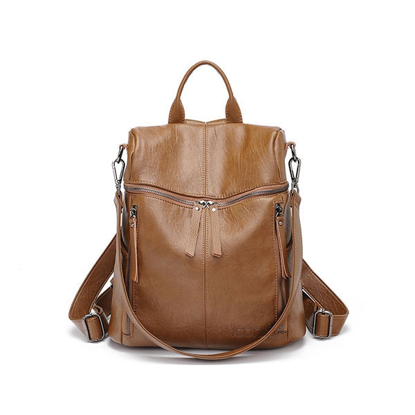 Cross Zip: Tan