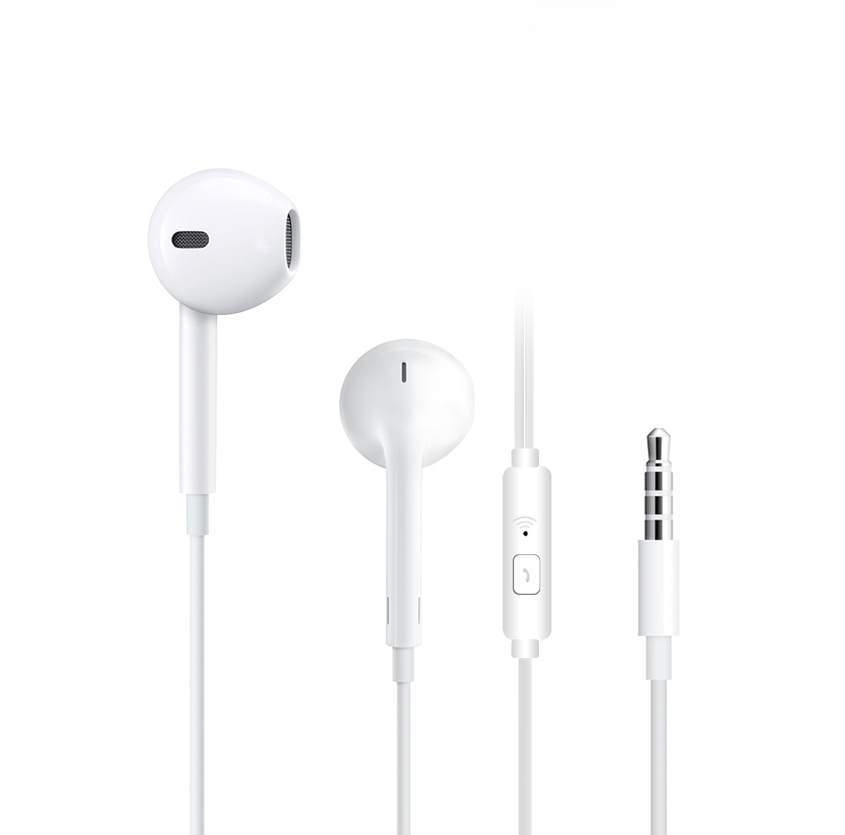 R41 3.5mm White Earphones with Mic