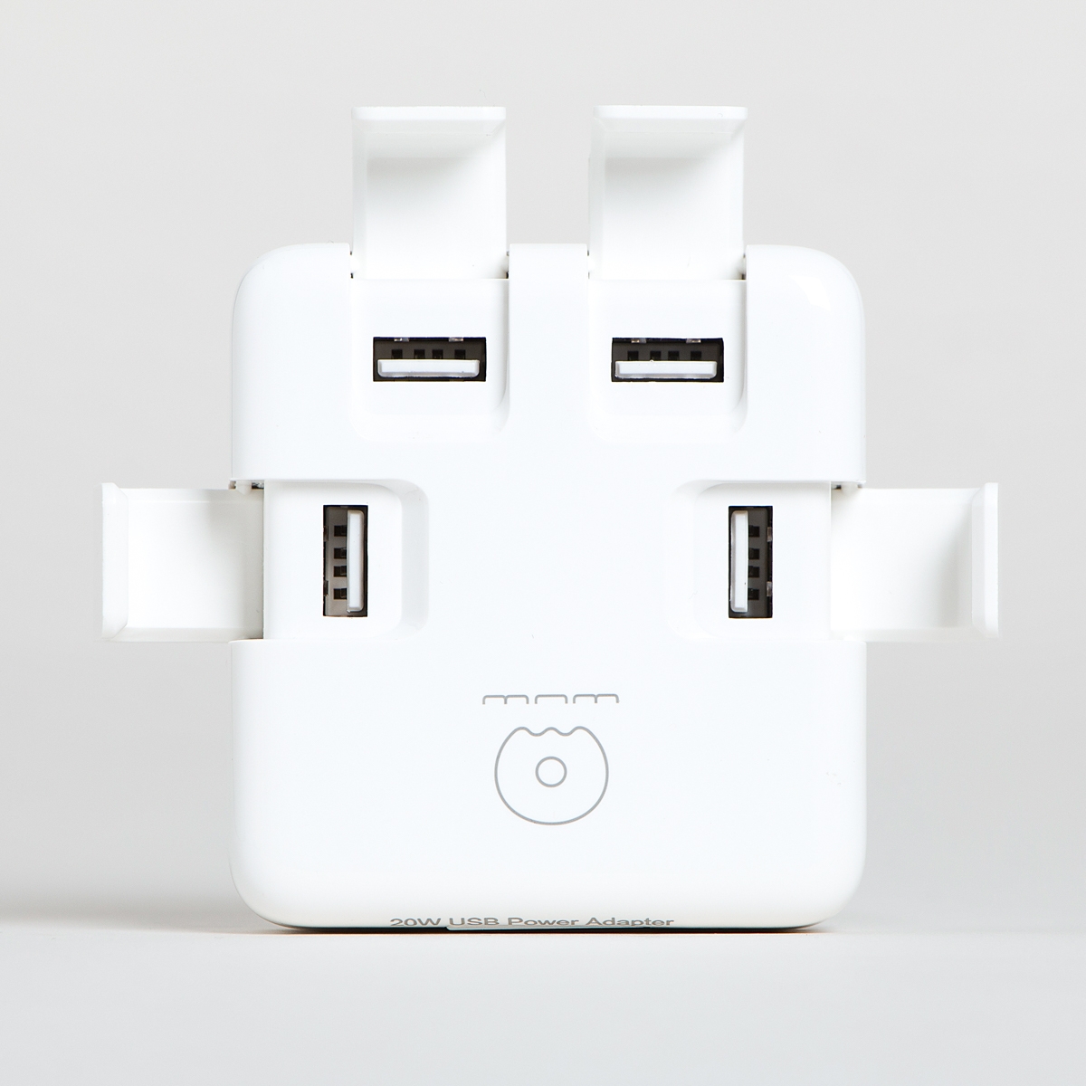 20W 4-Port USB Charging Block in PU Leather Case