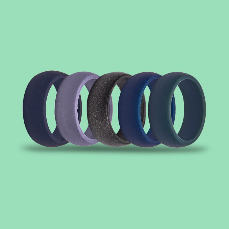 Pack of 5 Men's Silicone Rings