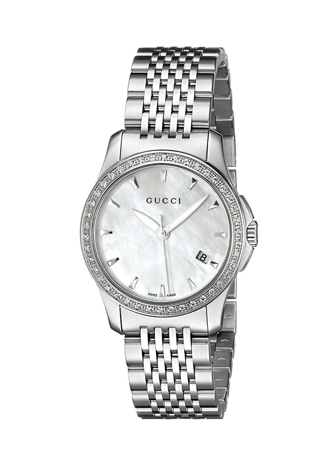 Ladies G-Timeless Mother of Pearl 42 Diamond Bracelet Watch