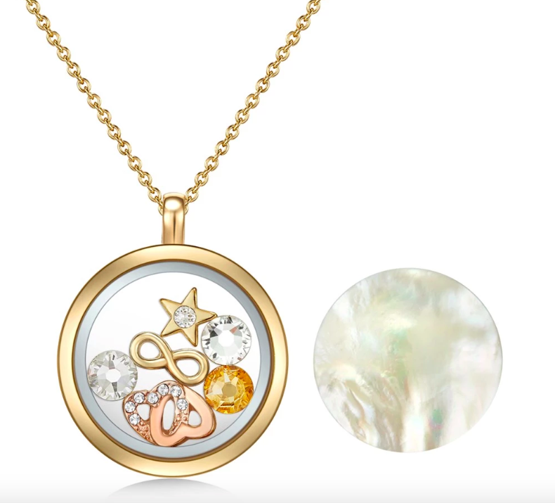 Magical & Mystical Moments Floating Charm Locket Necklaces with Crystals from Swarovski