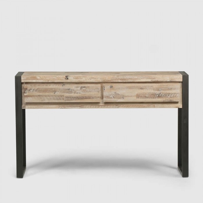 Industrial 2 Drawer Console Table