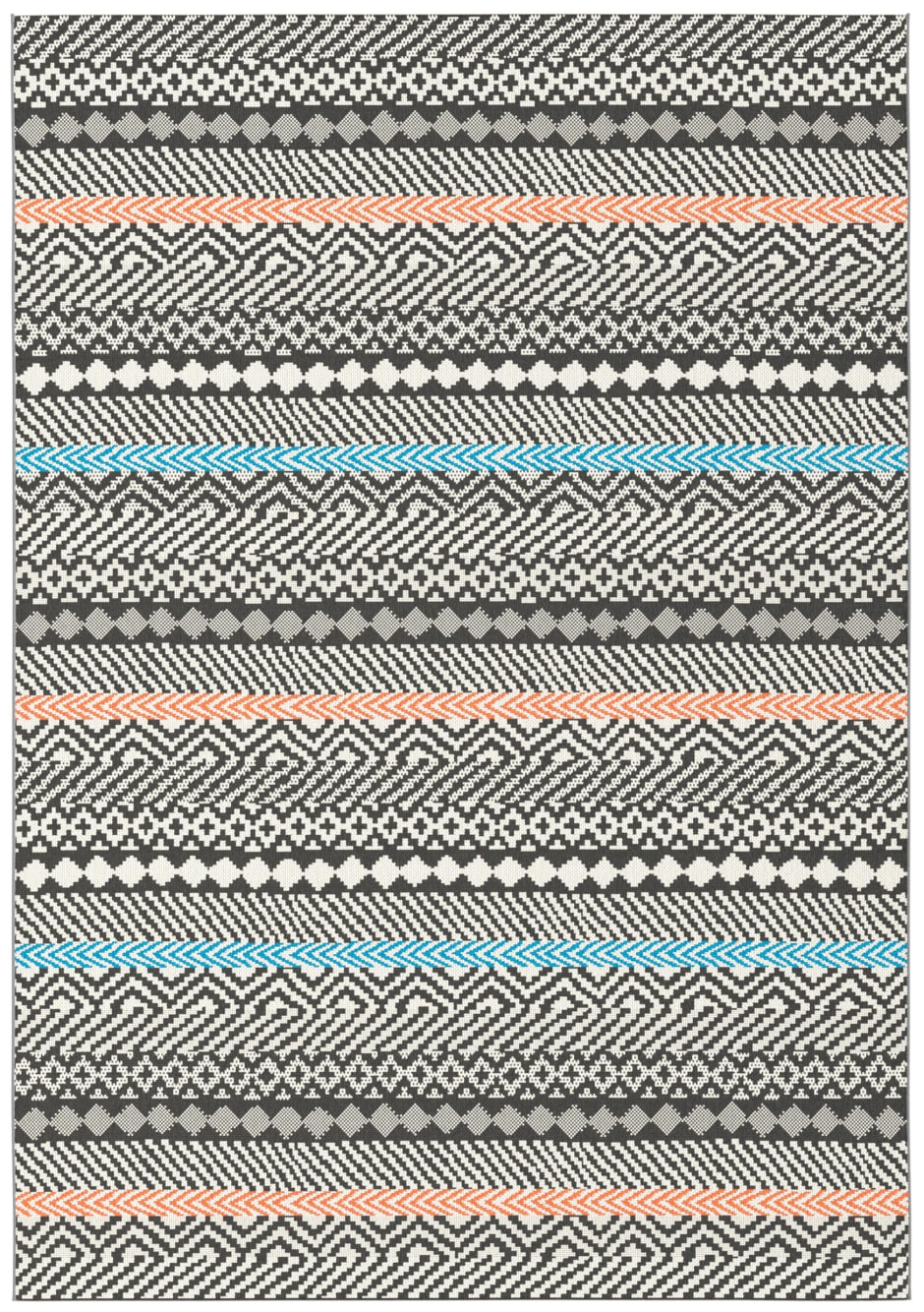 Black, Orange & Cream Woven Pattern