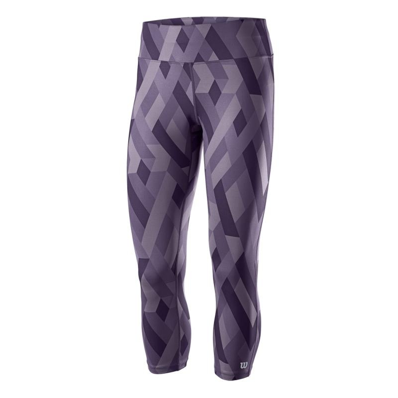 Women's Purple Printed 3/4 Tights