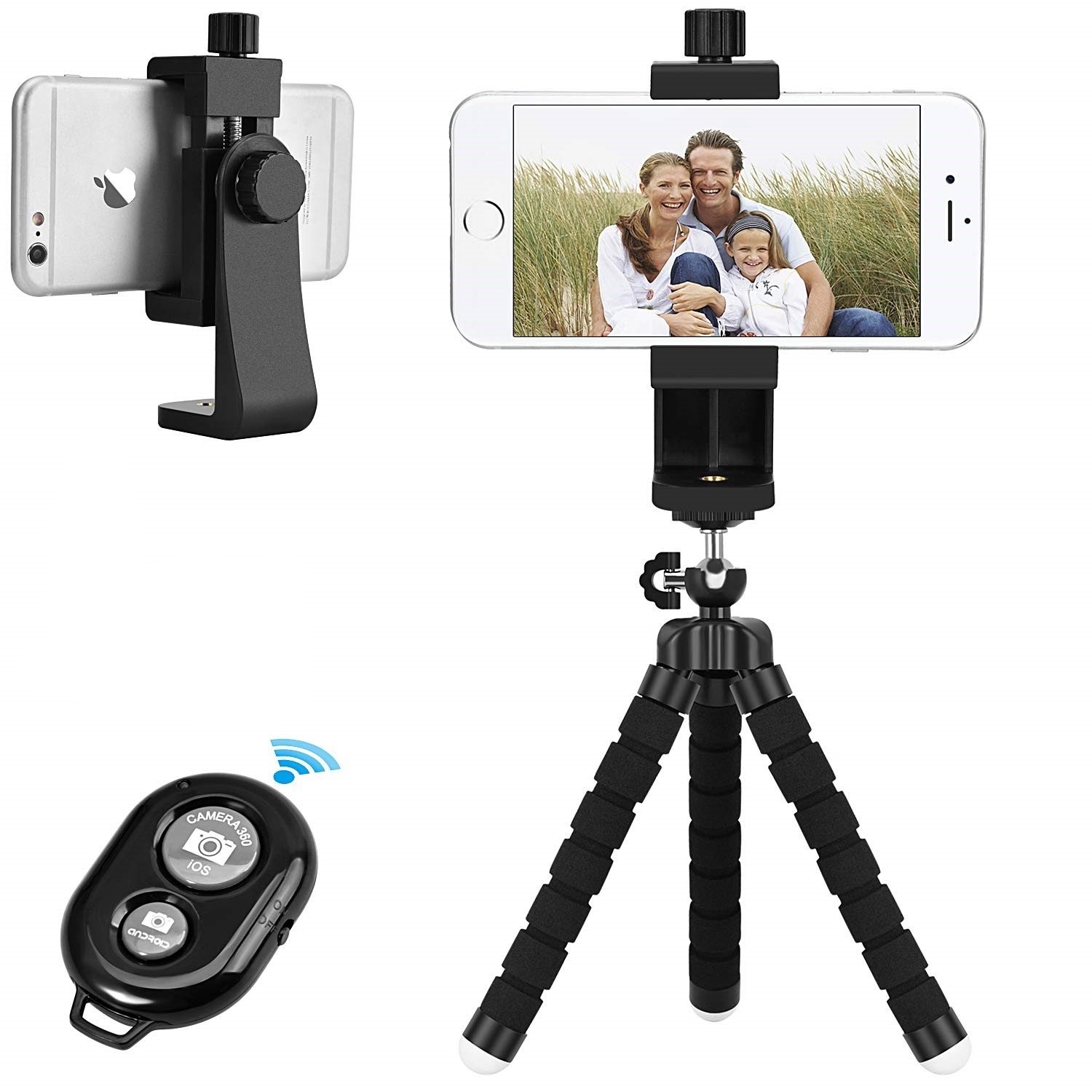 Universal Flexible Tripod with Remote Shutter