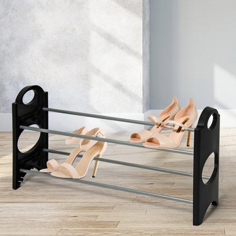 Pack of 2 - 2 Tier Stackable Shoe Racks