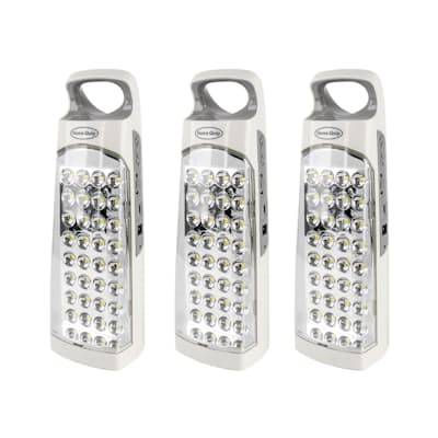 Pack of 3 500 Lumen USB Rechargeable Emergency Lanterns (100hrs)
