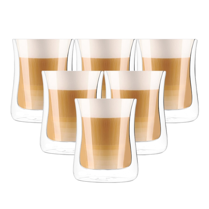 Set of 6 - 300ml Double Walled Tumbler Glasses