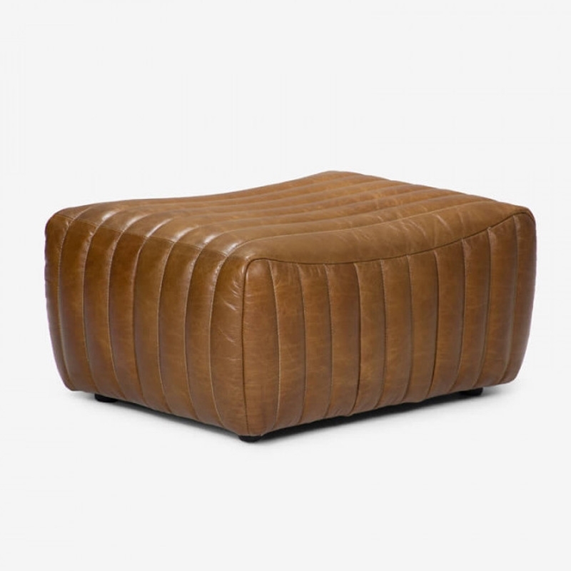 Tan Leather Stool