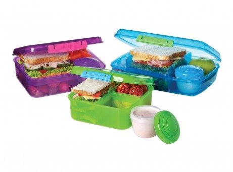 Pack of 2 Bento Cube (1.25L) + Lunchbox (1.65L)