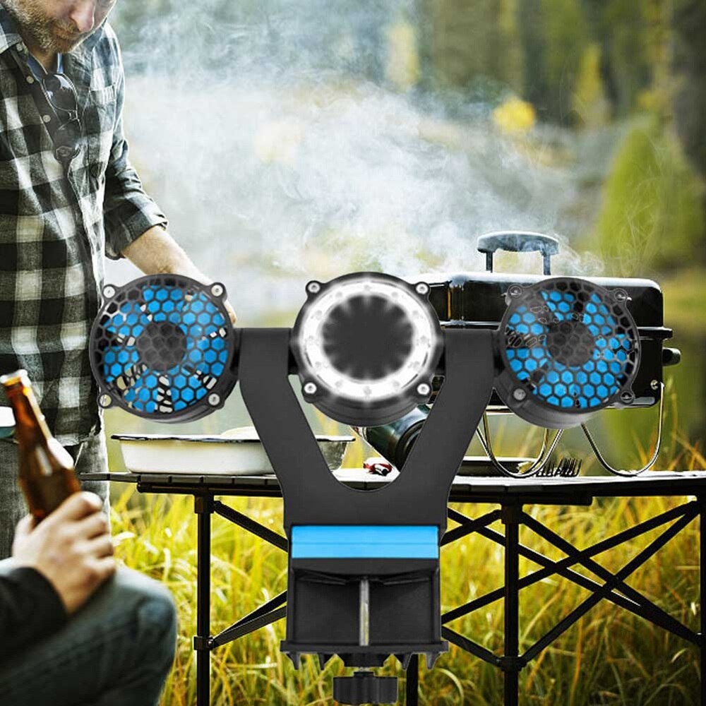 12-LED BBQ Grill Light & Fan