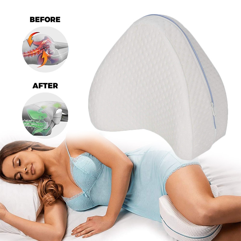 Orthopedic Memory Foam Leg Pillow with Washable Cover