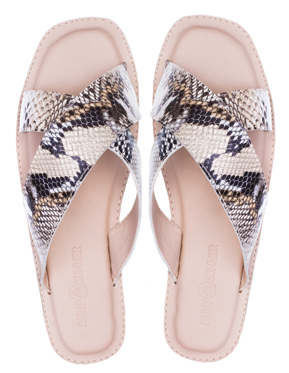 Genuine Leather Ladies Lacy Crossover Sandal