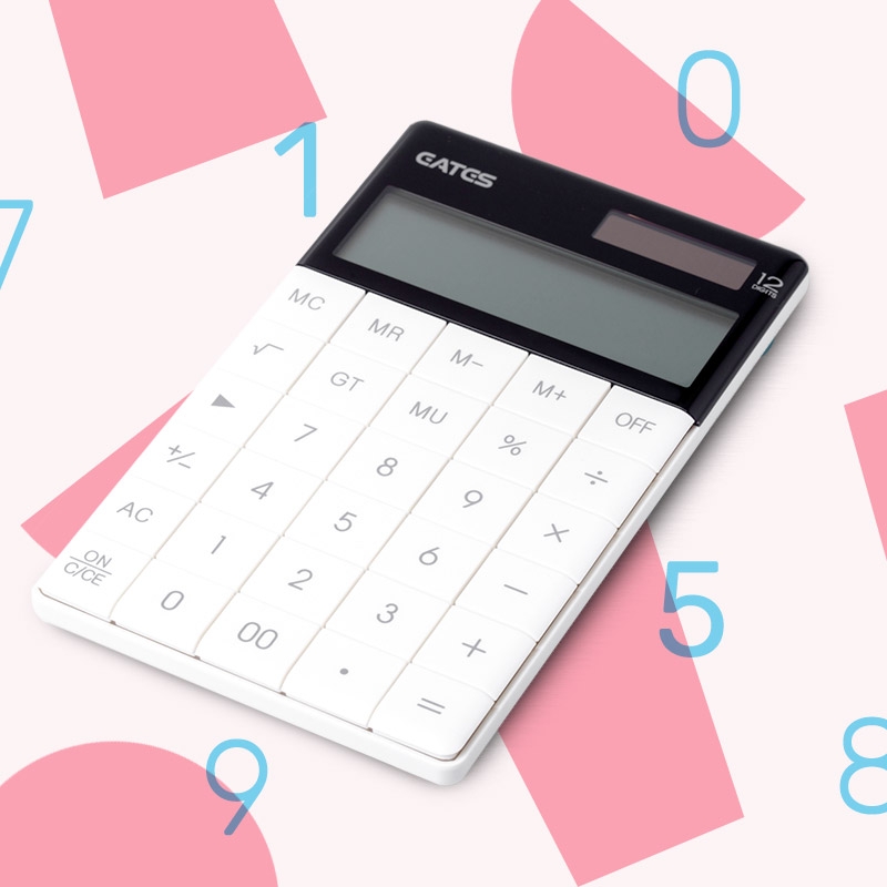 Sleek Desk Calculator with Foldaway Stand
