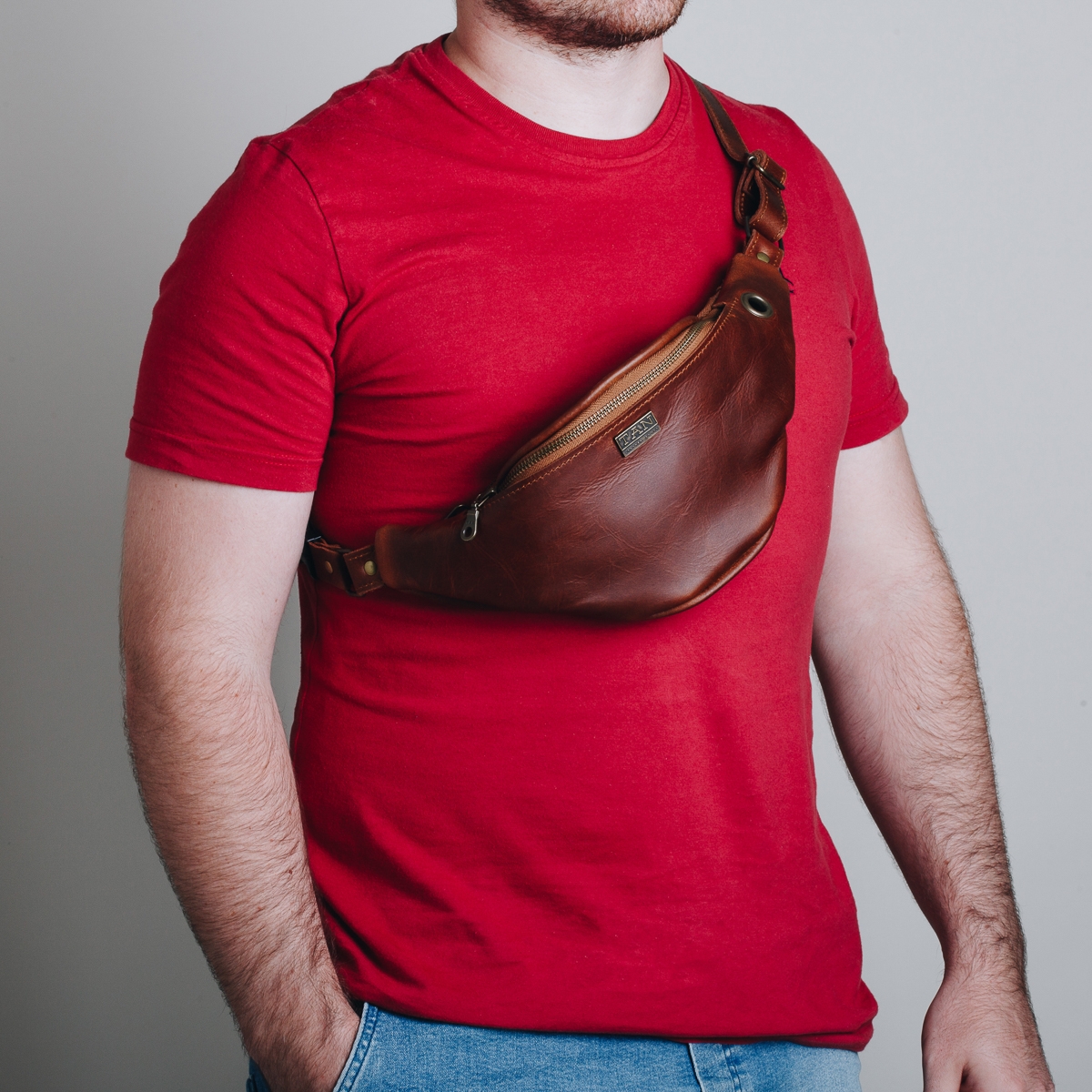 Johnny Leather Moon Bag