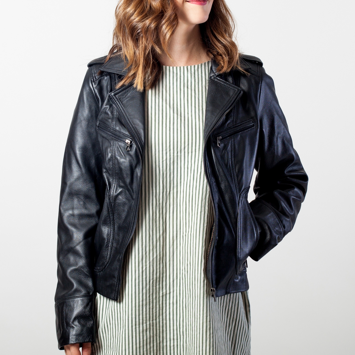 Ladies Jane Biker Zipped Jacket