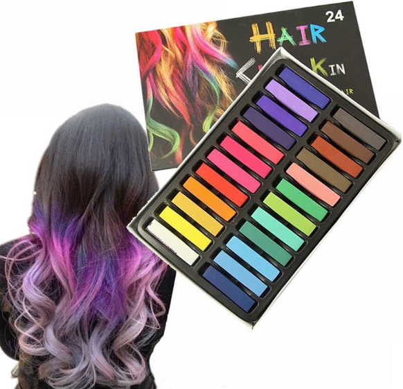 Hair Chalk for Instant and Temporary Hair Colour