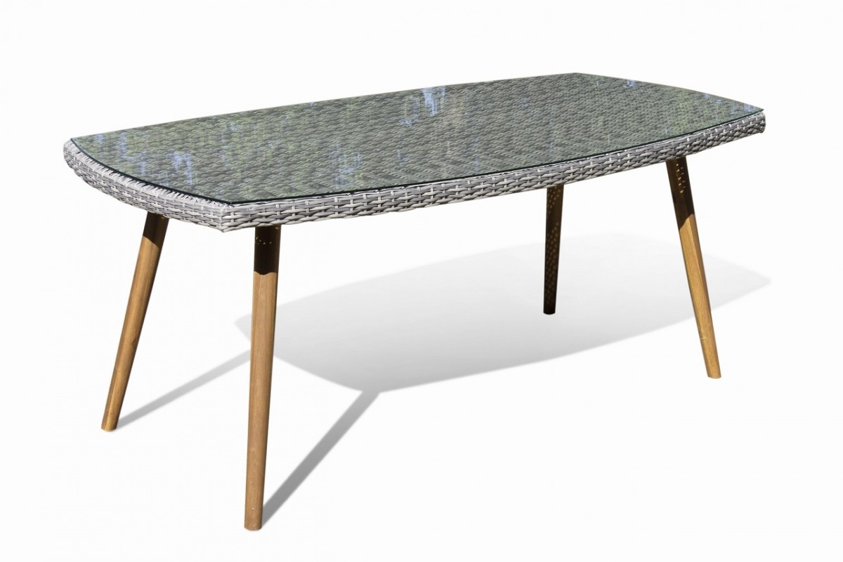 Seville Outdoor Dining Table with Glass Top