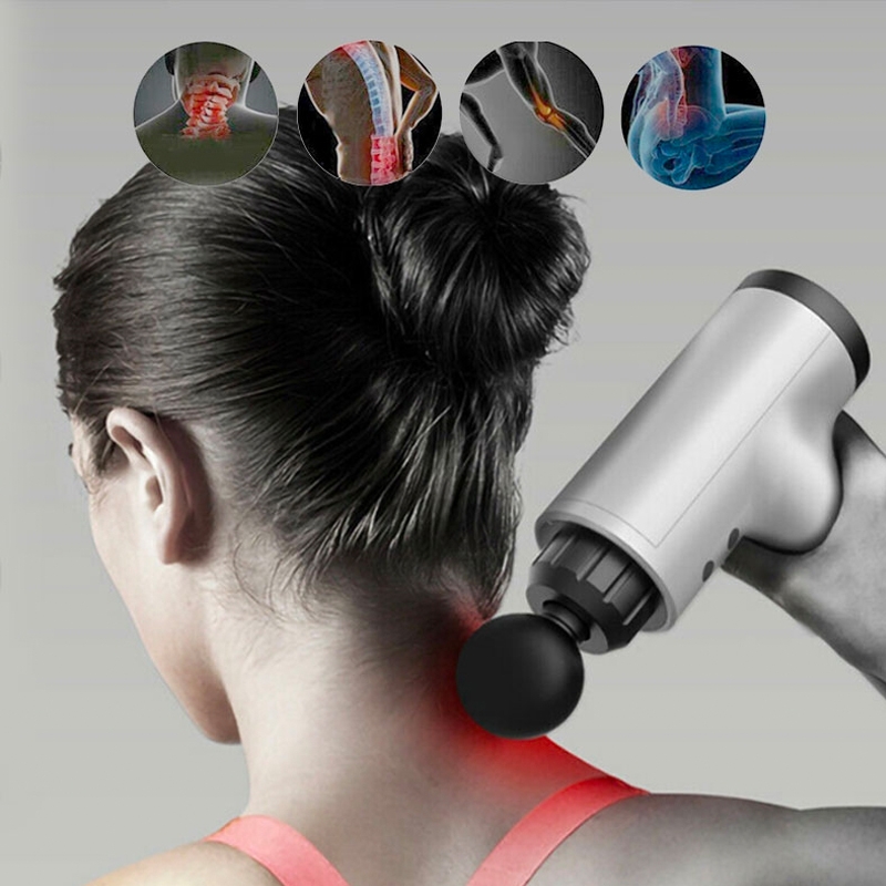 Portable Body Massage Gun with Multiple Settings and Attachments