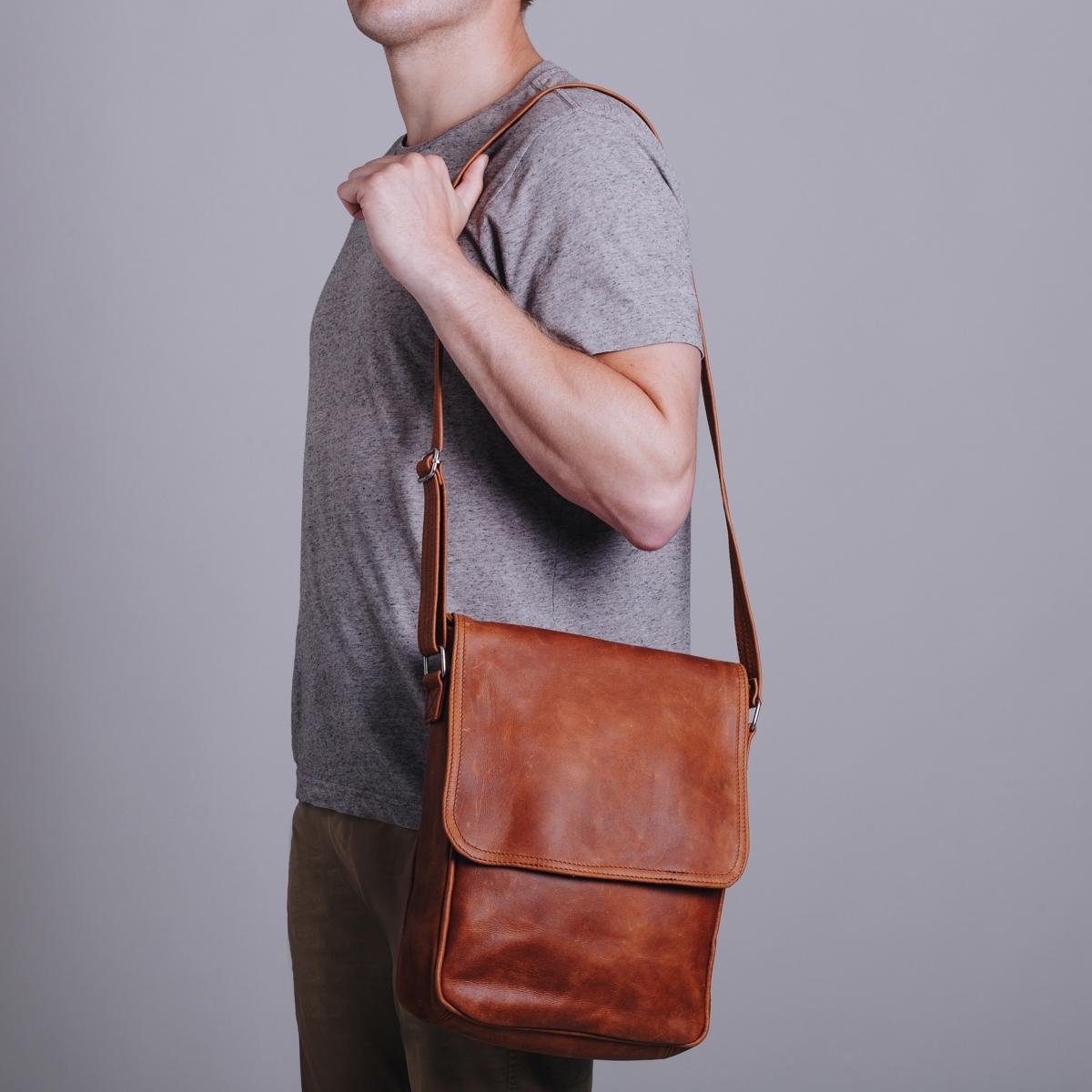 Tan Leather Sling Bag