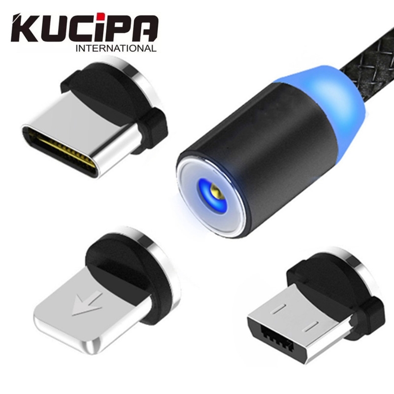 3-in-1 1m Magnetic USB Charging Cable (Lightning, Micro USB & Type C)