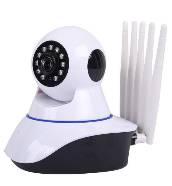 5 Aerial 1080P High Resolution 360 Degree Motion Detection Camera with Auto Tracking & Two-Way Audio