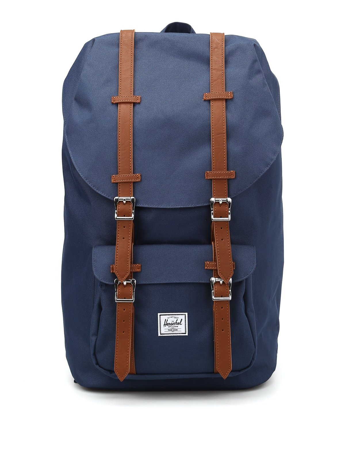 Navy/Tan Synthetic Leather