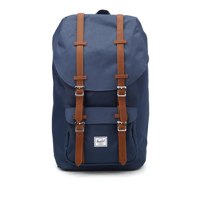 Navy/Tan Synthetic Leather