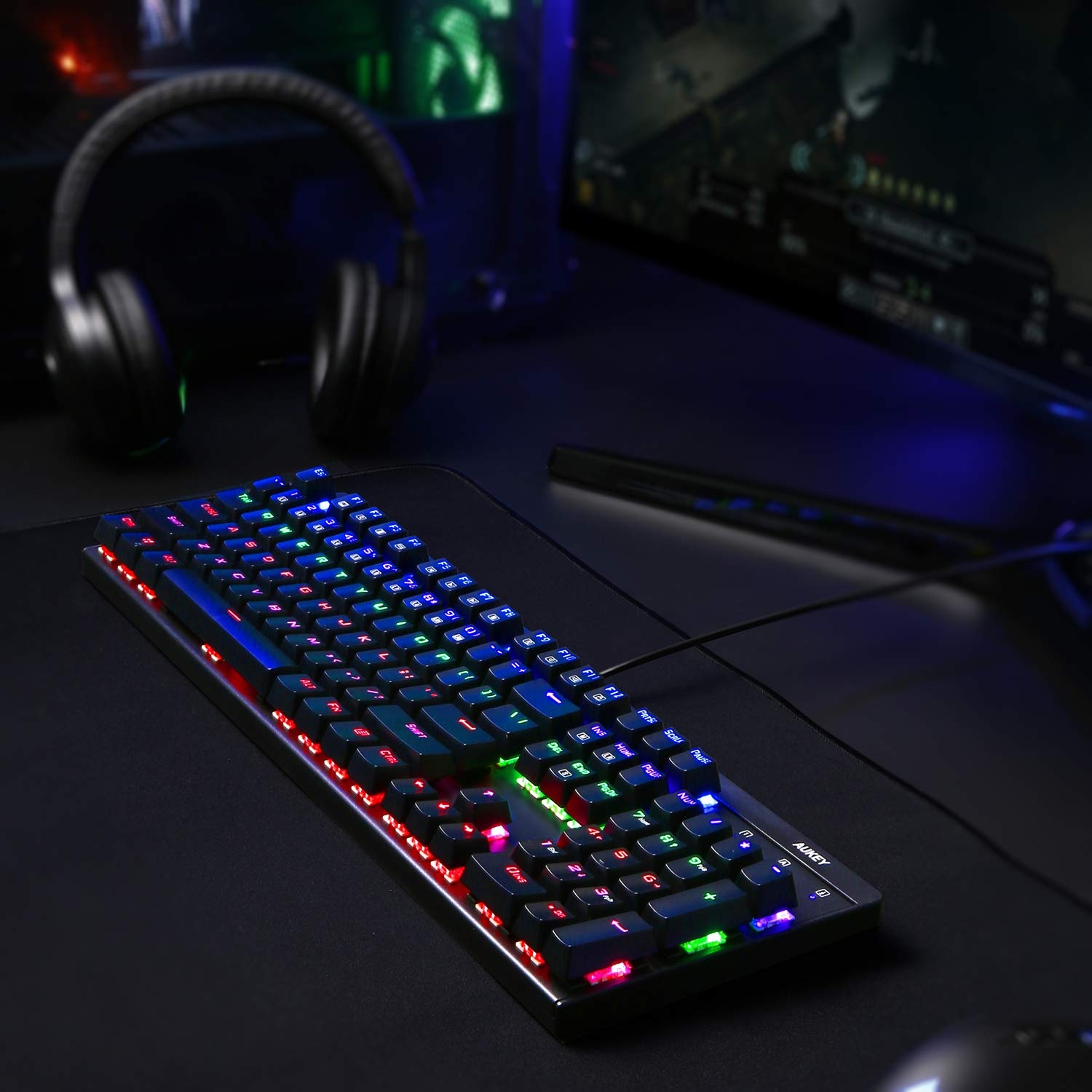 104 Key LED-Backlit Mechanical Keyboard - Perfect for Gaming!