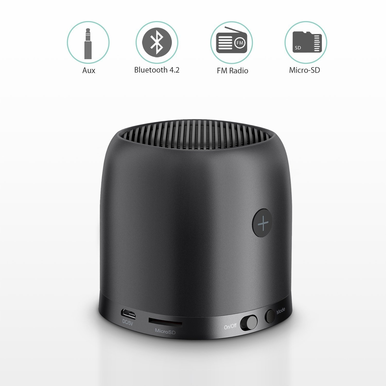Wireless Mini Bluetooth Speaker with Enhanced Bass (Pink or Black)