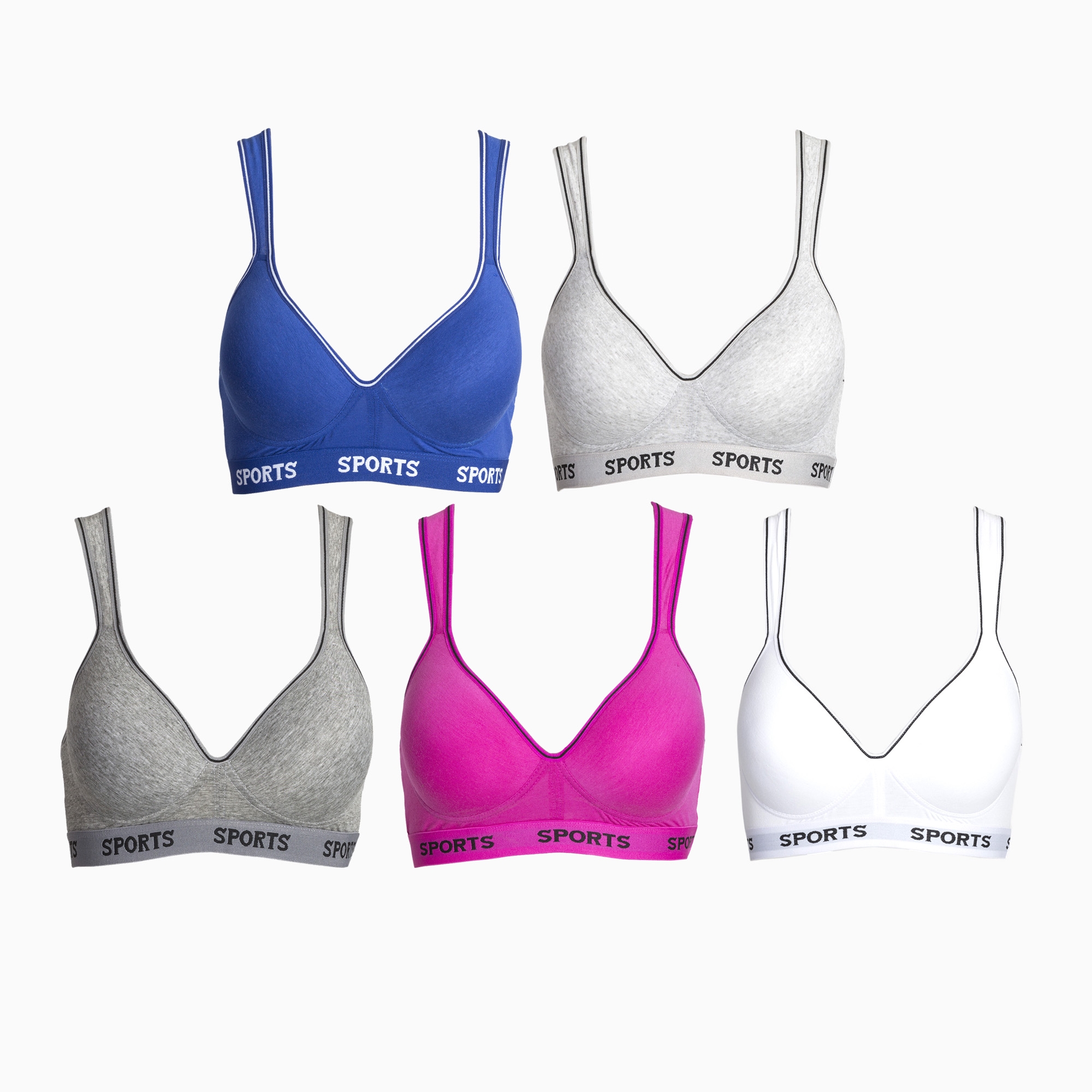 Pack of 6 Sports Bras