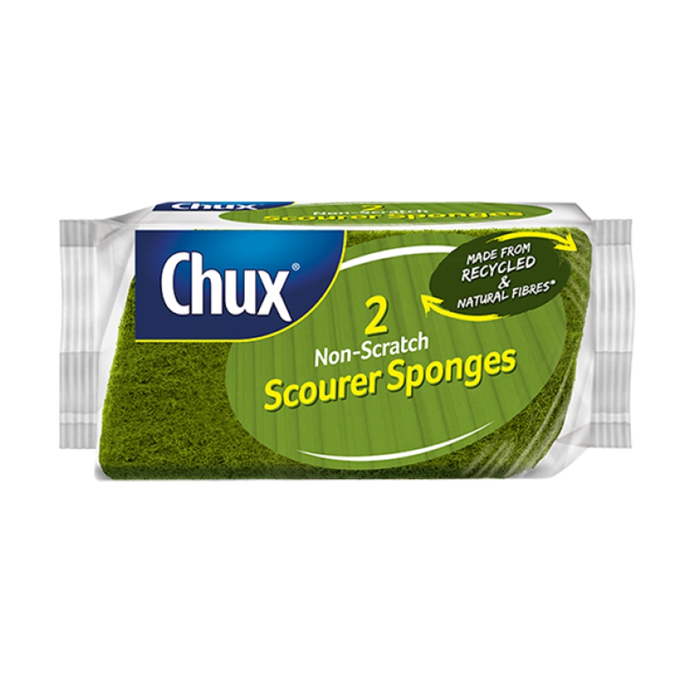 Pack of 3 - Non-Scratch Scourer Scrubs (Scourer Pad Made From Recycled Plastic) - 6 in Total