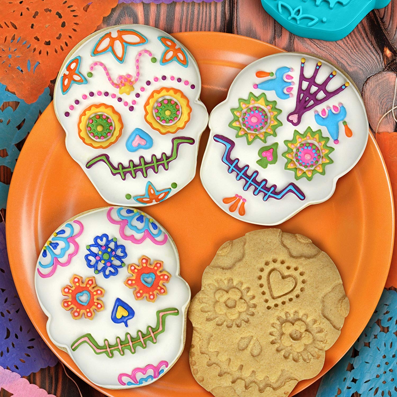 Pack of 4 Day of the Dead Cookie Cutters