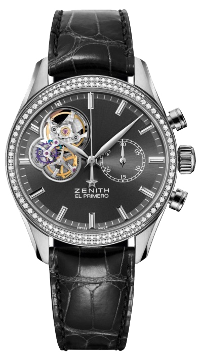 Ladies Genuine Diamond El Primero Chronomaster Automatic Watch