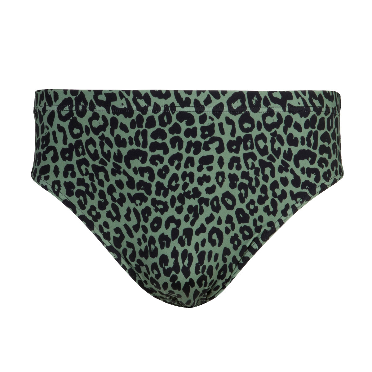 Men's Olive Leopard Print Briefs