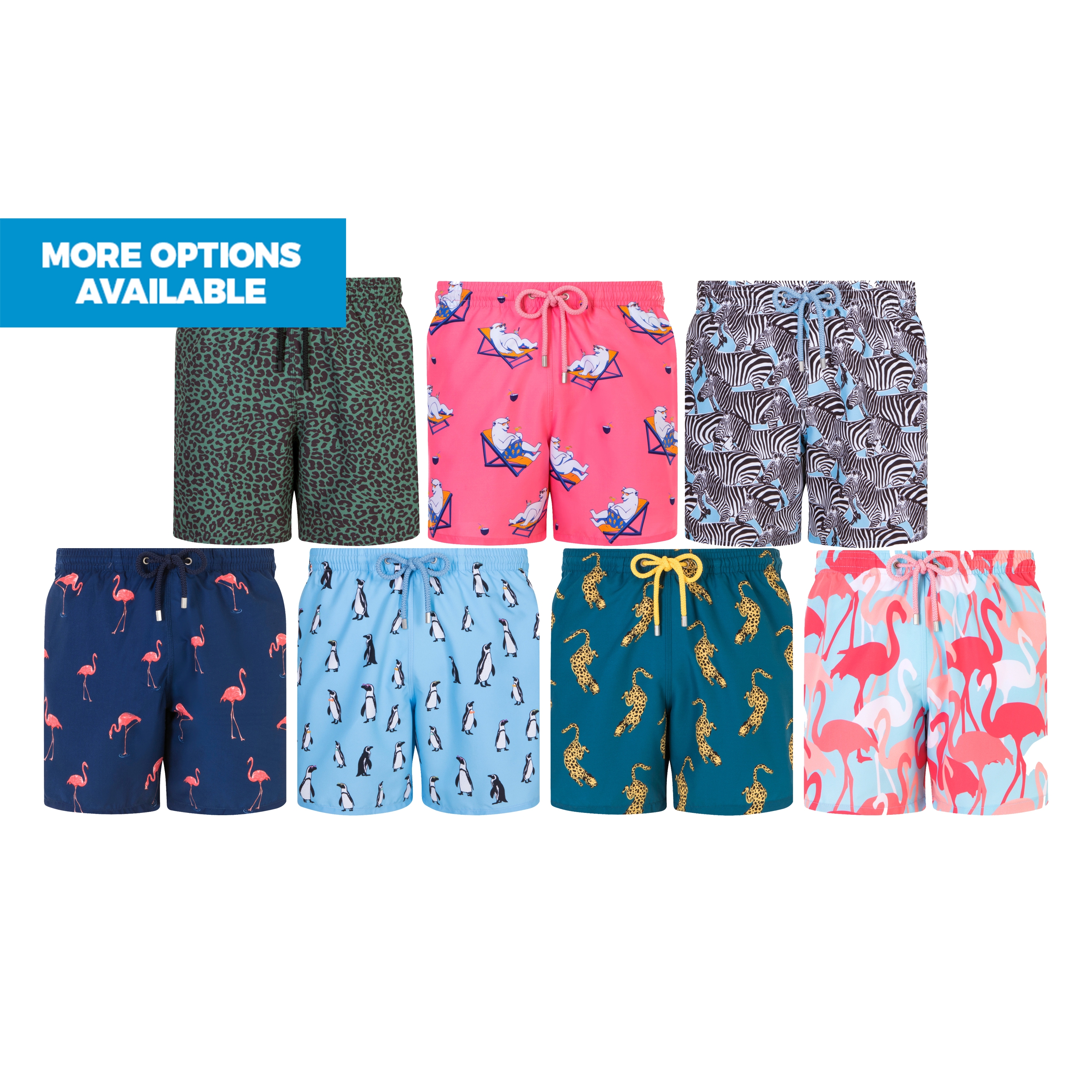 Men's Animal Themed Original-Cut Swim Shorts SS2020