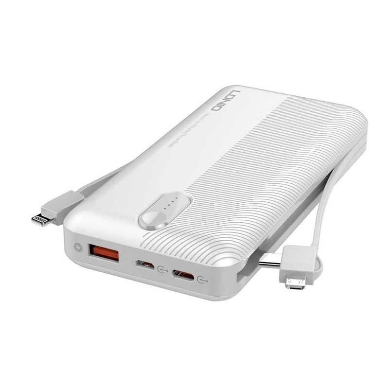 10000mAH Powerbank with Built-in Micro, Lightning and Type-C