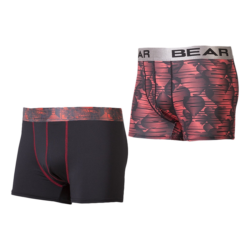 Pack of 2 Men's Digital Heart Print Body Shorts