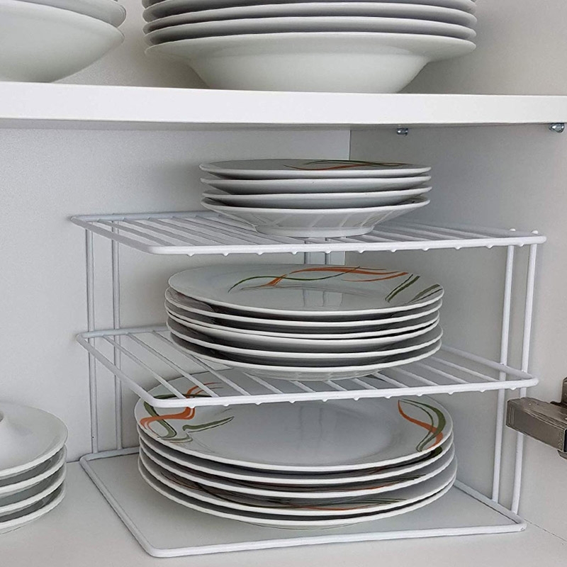 Kitchen Plate Corner Rack for Increased Storage