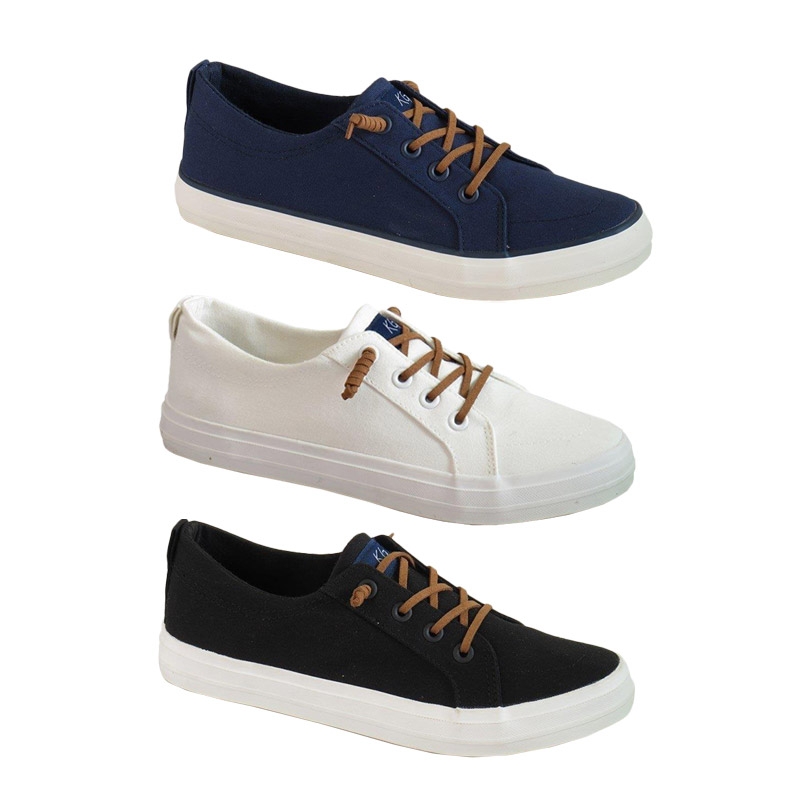 Ladies Classic Canvas Sneakers with Knot Detail