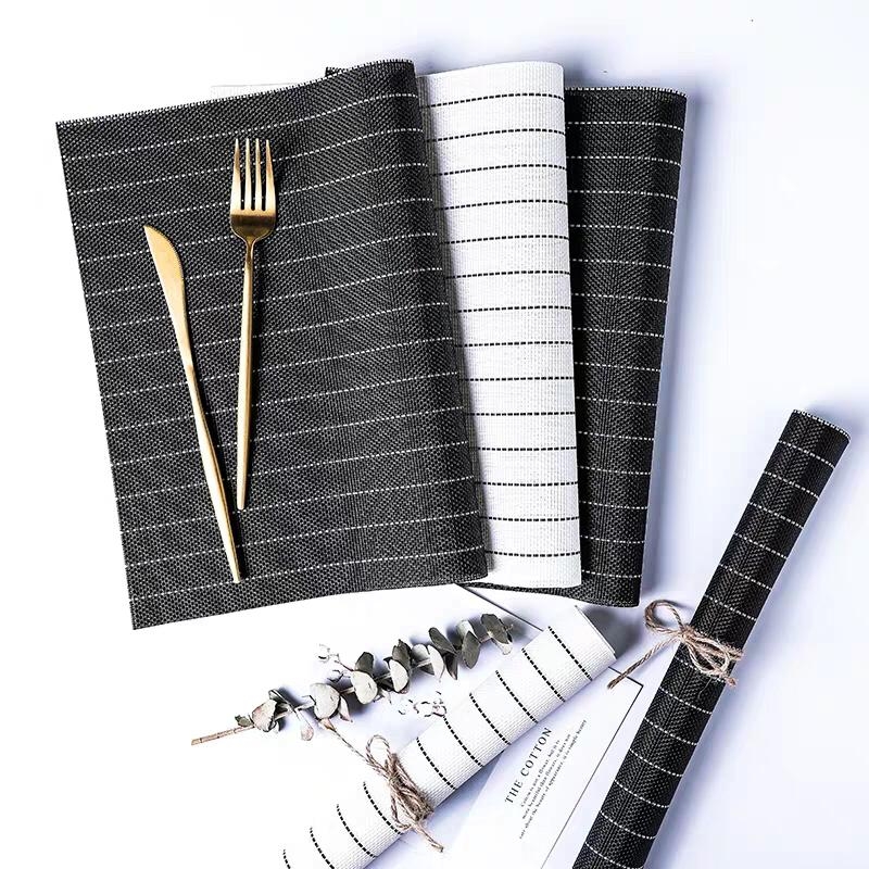 Set of 4 Striped Placemats (Multiple Colours Available)