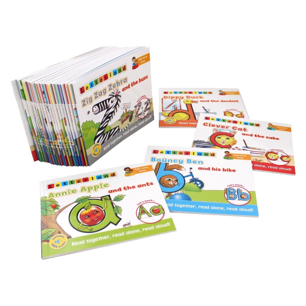 My Alphabet Phonics Storybook Box Set & 2 Audio Book CD's (26 Books)
